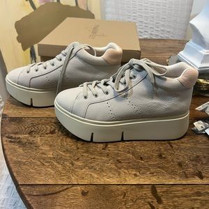 Worn ONCE. Naked Feet wedge sneakers.